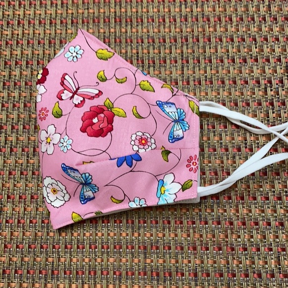 Spring! Beautiful Pink Flower Mask - Picture 3 of 4